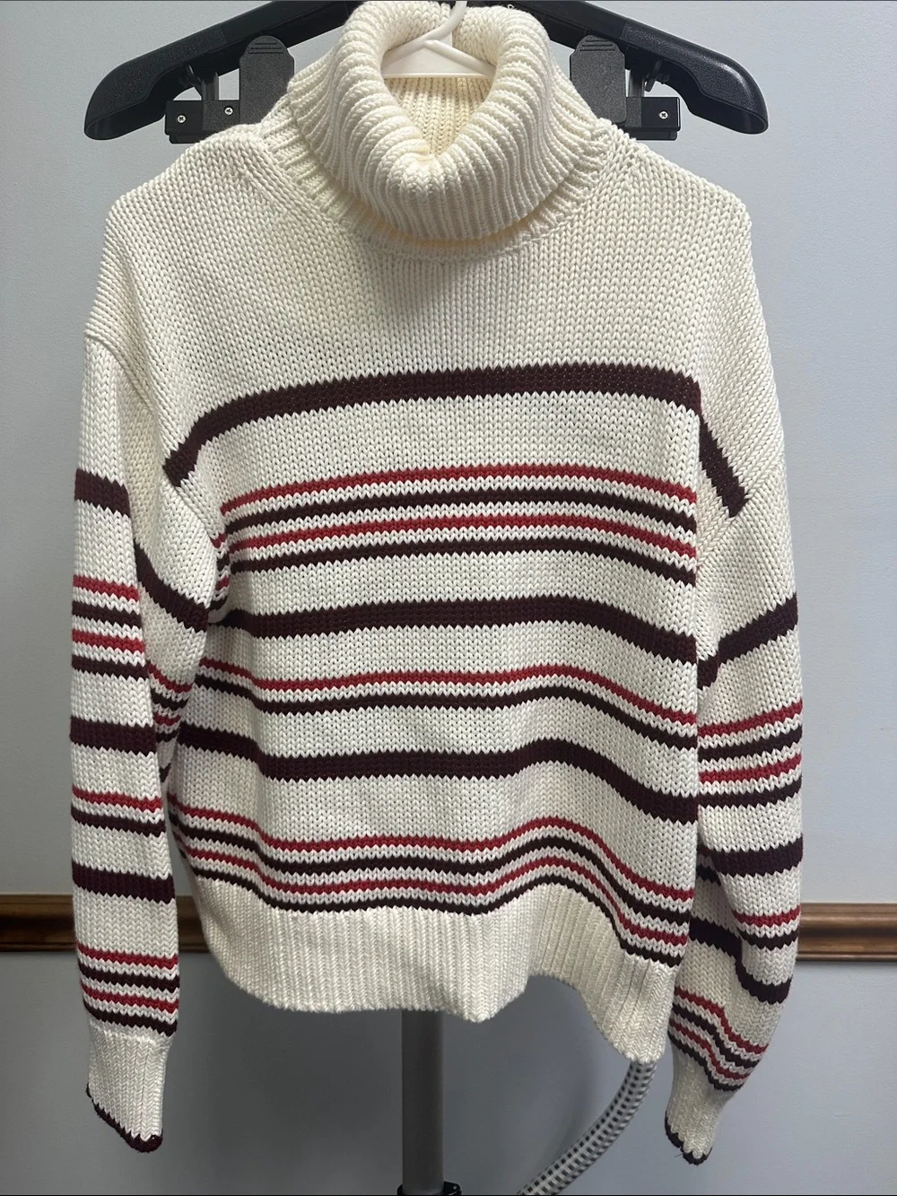 Madewell Ivory Ribbed Knit Sweater